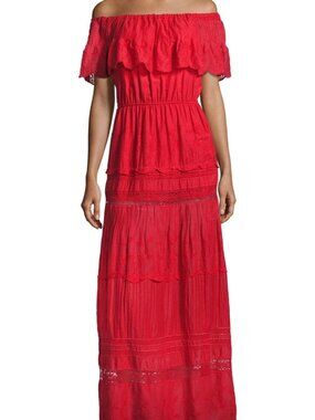 alice and olivia chara sleeveless pleated maxi dress Alice Olivia Blue Pleated Satin and Jersey Chara Sleeveless Maxi Dress L